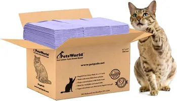שתן חתולים משטח ארגז חול מילוי עבור מסודר חתול רוח המלטה, מערכת בריח רענן, סופג ריחות, 200 Pack