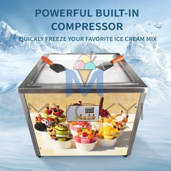 Mvckyi קרות מכונה/גליל ביצוע Machine/מטוגן גלידה/יחיד פן התגלגל מטוגן גלידה