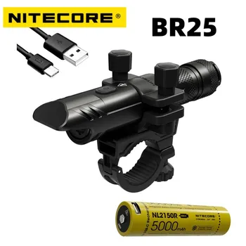 Nitecore BR25 פנס USB-C נטענת אופניים מול האור ביצועים גבוהים 1400 Lumens אופניים מנורה עם Nl2150R סוללה